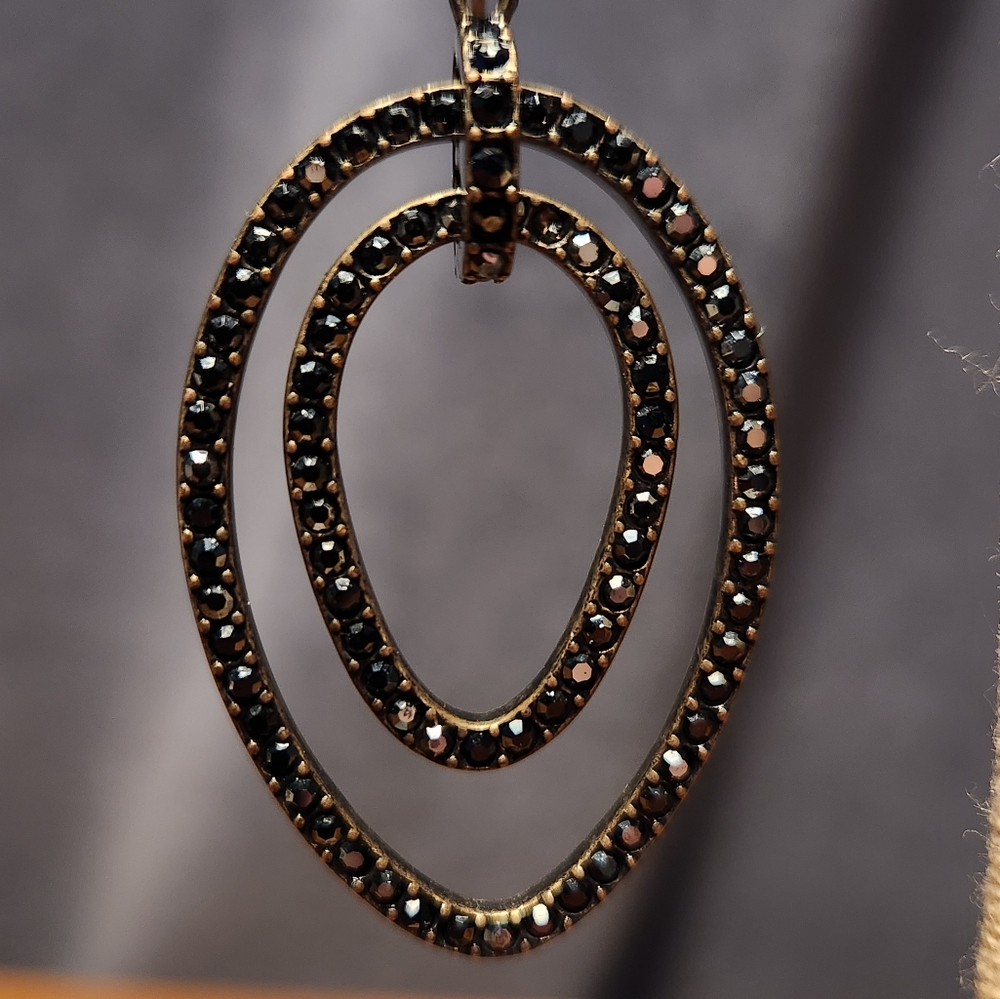 Chloe + Isabel Crystal Pave Double Link Drop Necklace and Earrings (set) - Picture 5 of 12